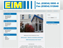 Tablet Screenshot of eim-elektro.de